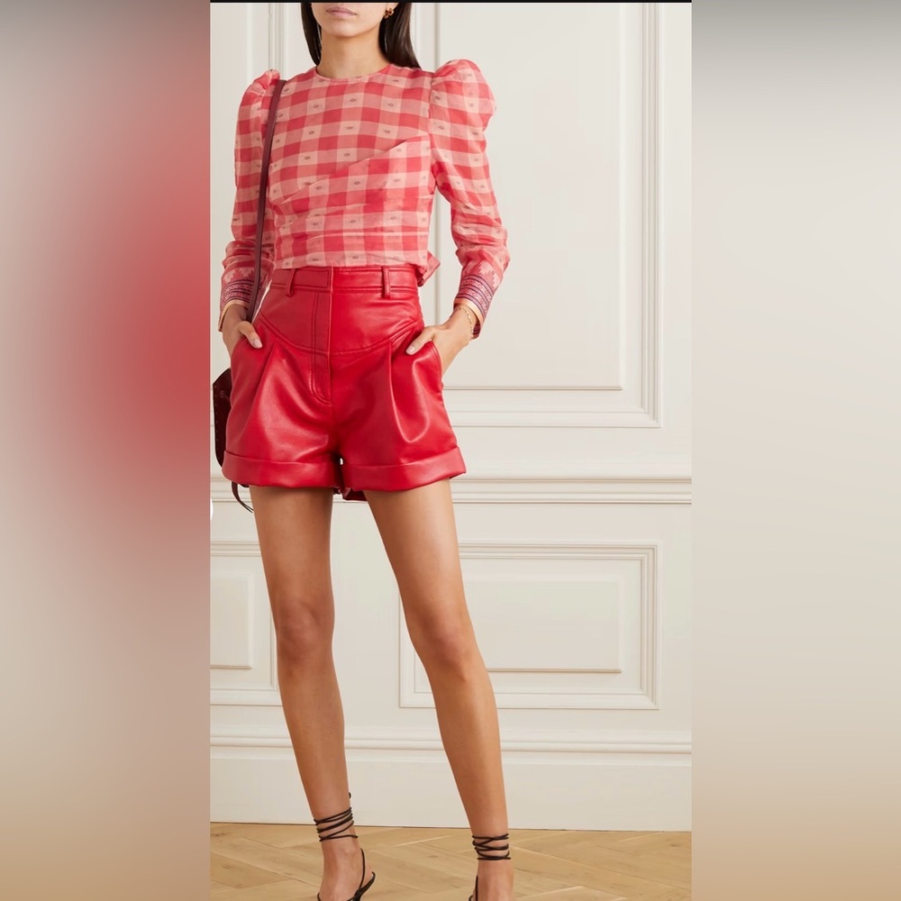 Ulla Johnson Pink Checkered Top